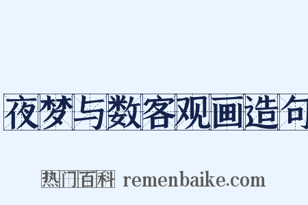 夜梦与数客观画造句是什么意思的图片